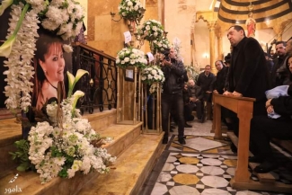 من تشييع الفنانة الكبيرة ميادة بسيليس في حلب