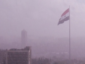 ثلوج العاصفة أليكسا في سوريا 