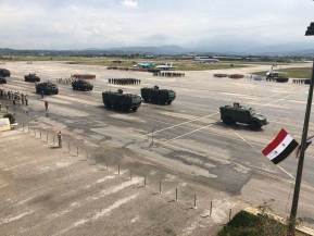 العرض العسكري في مطار حميميم بمناسبة الذكرى 73 للنصر على النازية