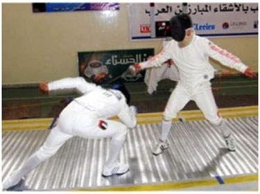 الشرقي تحرز ذهبية الثانية لسورية في مسابقة الايبيه للمبارزة