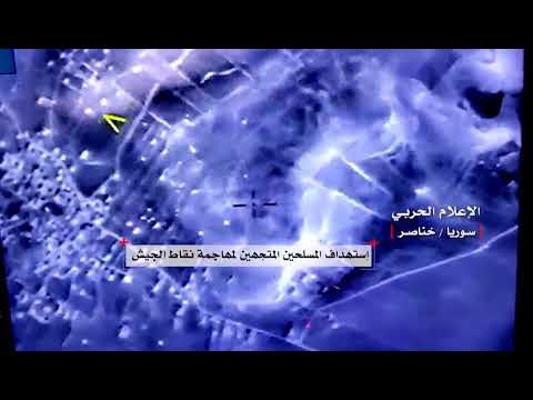 شاهد ماذا حصل حين استهدف الجيش مجموعة إرهابية في ريف حلب الجنوبي الغربي وكيف اجلوا جرحاهم