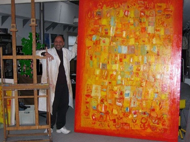 معرض تشكيلي للمغترب إبراهيم جلل في صالة رفيا