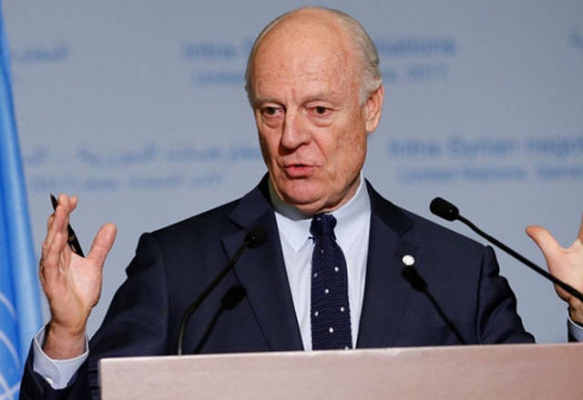 دي ميستورا يؤكد مشاركة واشنطن في المباحثات حول سورية في جنيف