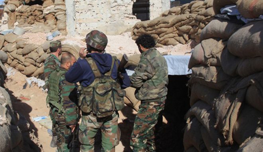 تدمير نقاط محصنة وآليات وأسلحة ومقتل أعداد من الارهابيين في ريفي حماة وإدلب