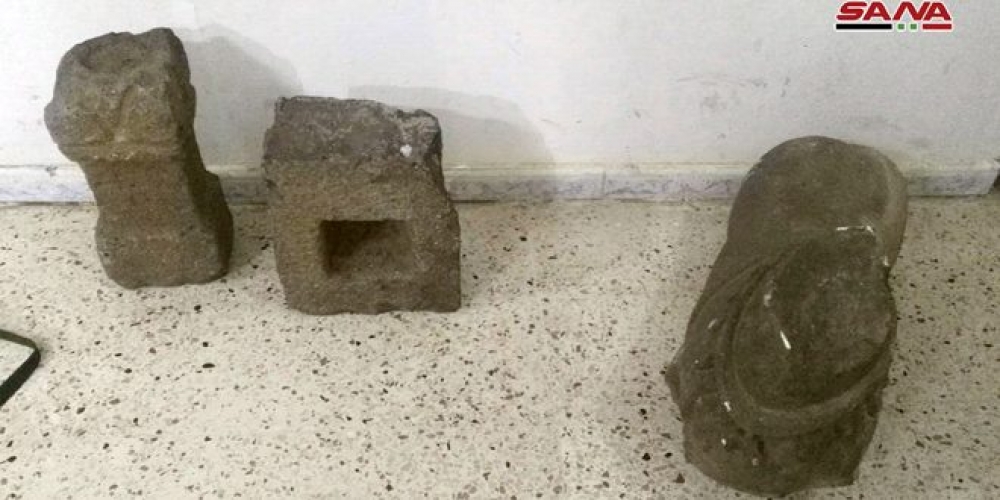 ضبط قطع أثرية بريف درعا كانت معدة للتهريب إلى خارج سورية