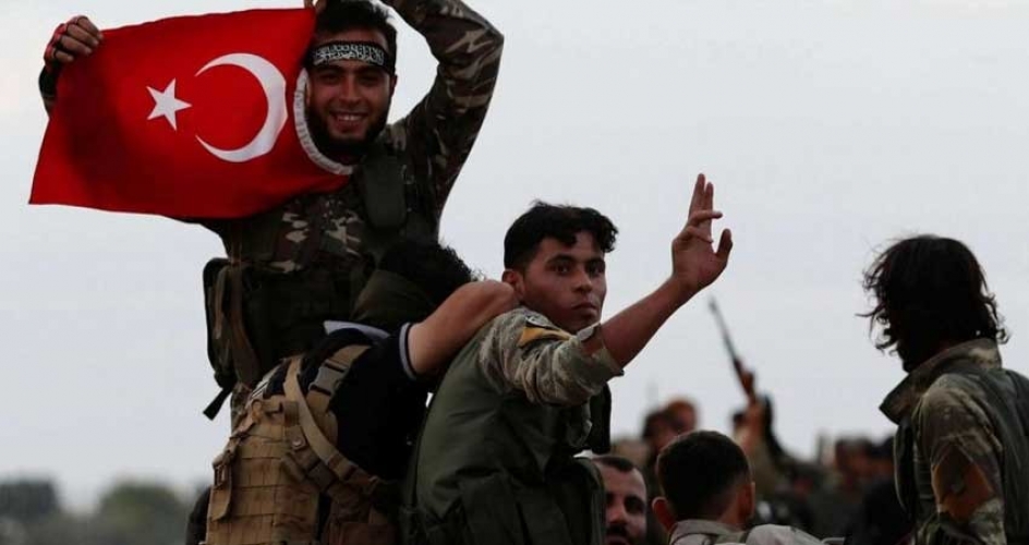 شاهد بالفيديو مرتزقة اردوغان في رأس العين