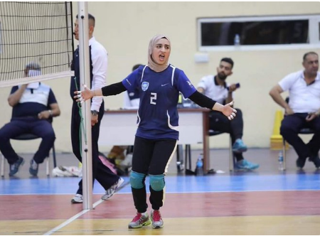 إصابة لاعبة كرة طائرة عراقية بـ