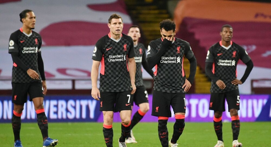 أرقام كارثية لليفربول بعد سباعية أستون فيلا