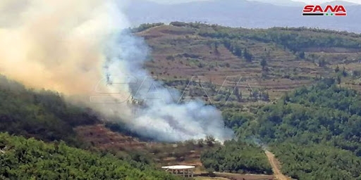 إخماد حريق كبير في صلنفة باللاذقية