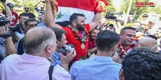 استقبال حافل للرباع معن أسعد بعد عودته متوجاً بالبرونز من أولمبياد طوكيو