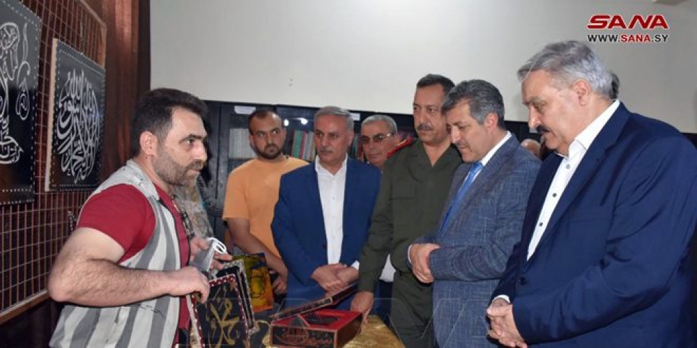 معرض فني وتراثي لنزلاء سجن حماة المركزي