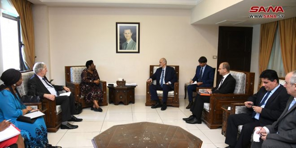 الدكتور /بشار الجعفري/ يبحث مع/ دلاميني /أهمية استمرار التنسيق والتعاون السياسي والدبلوماسي بين سورية وجنوب أفريقيا