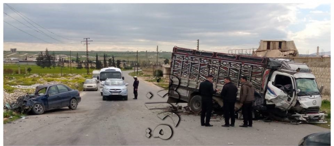 3 وفيات و5 إصابات بحادث سير في محلة المنصورة بحلب