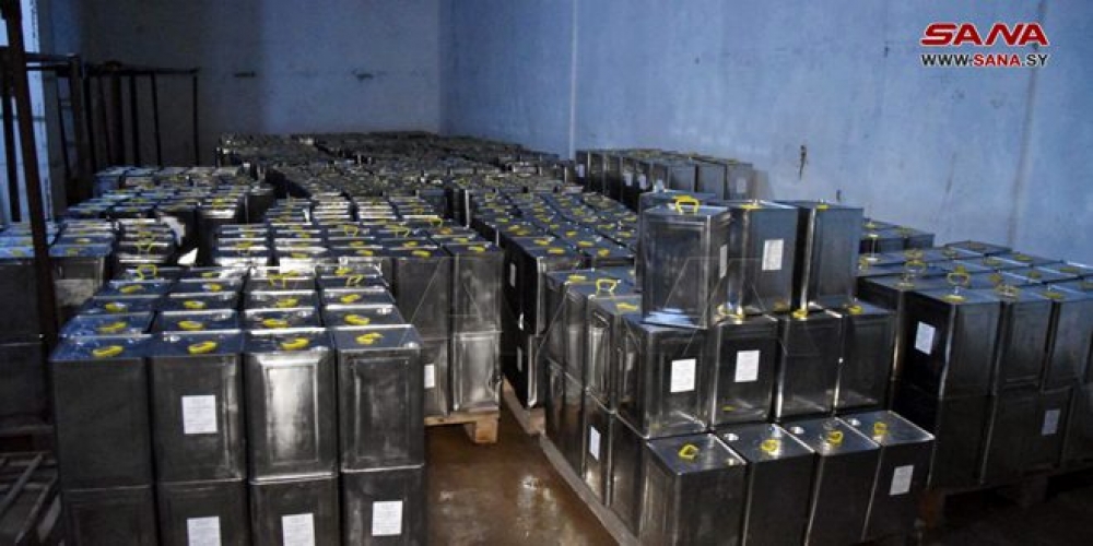 مصادرة 1444 تنكة زيت في طرطوس كانت معدة للبيع خارج المحافظة بصورة غير شرعية
