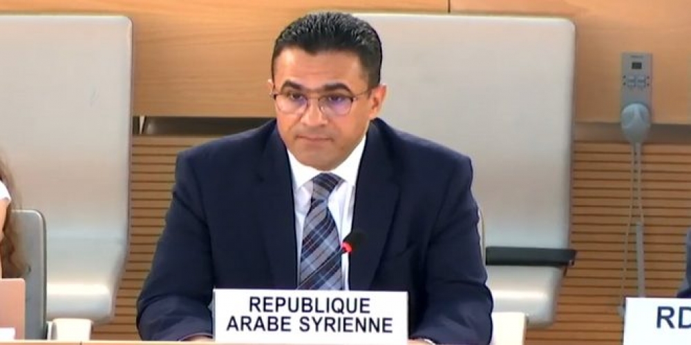 السفير علي أحمد: الرفع الفوري للتدابير القسرية المفروضة على الشعب السوري وحده الكفيل بمعالجة آثارها الكارثية