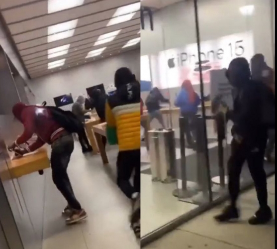 أعمال نهب جماعي لمتاجر منها 