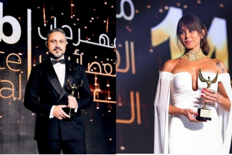 كاريس بشار وقيس الشيخ نجيب مكرمان ضمن فعاليات مهرجان الفضائيات العربية في القاهرة