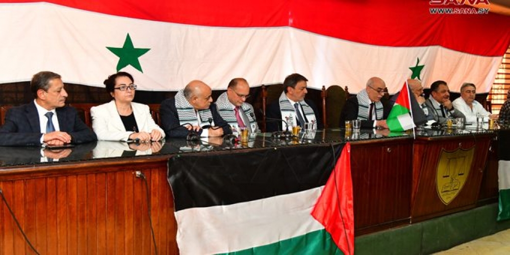 انتهاكات القانون الدولي و الإنساني في غزة.. محاضرة في فرع نقابة محامي دمشق