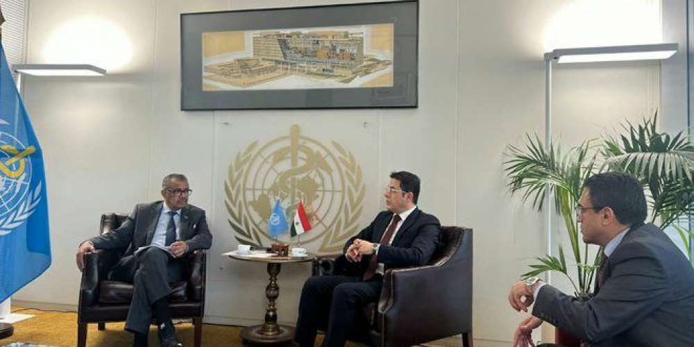 وزير الصحة يبحث مع غيبريسوس سبل تعزيز التعاون مع منظمة الصحة العالمية