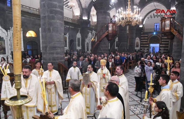 الطوائف المسيحية في سورية التي تتبع التقويم الغربي تحتفل بعيد الفصح المجيد