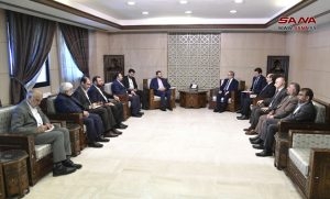 الوزير المقداد لغريب آبادي: سورية تقف إلى جانب إيران في مواجهتها الاعتداءات الصهيونية المستمرة