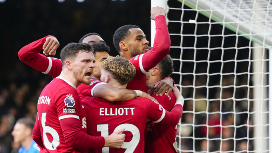 ليفربول يكتسح فولهام بثلاثية في الدوري الإنكليزي