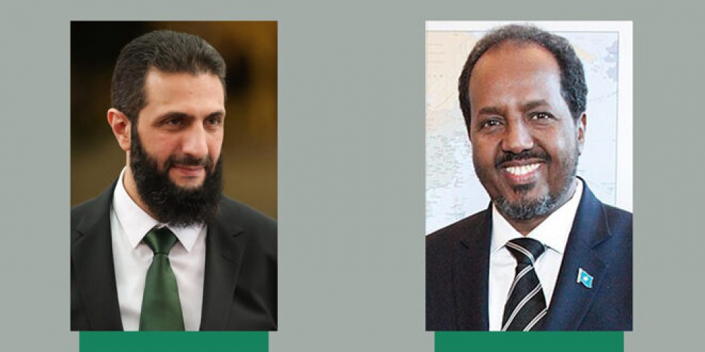 الرئيس الصومالي يهنّئ الرئيس الشرع بتوليه رئاسة الجمهورية العربية السورية