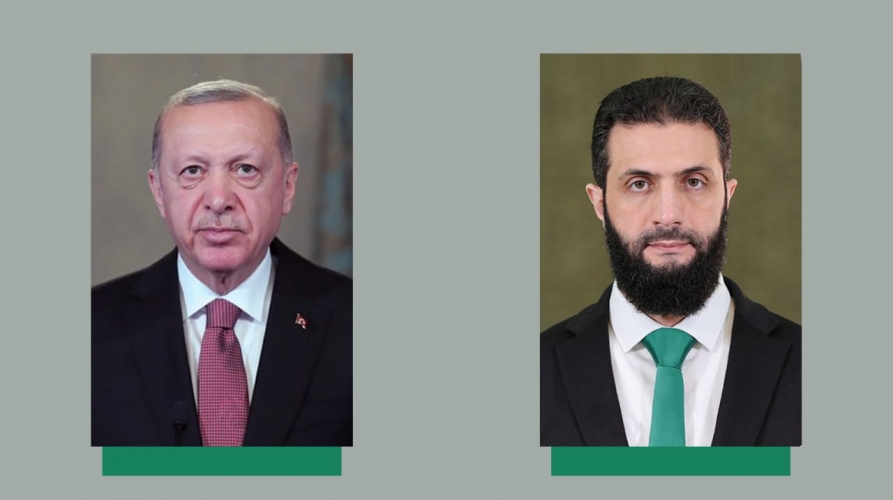 الرئيس الشرع يتلقى برقية تهنئة من الرئيس أردوغان بمناسبة عيد الفطر المبارك