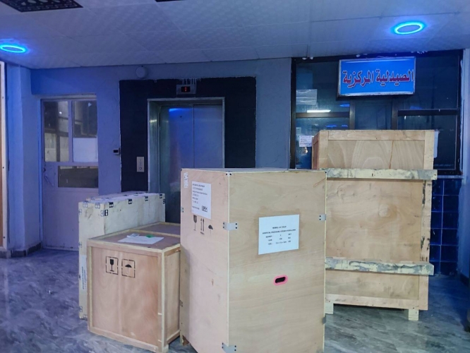 وصول دفعة تجهيزات طبية متطورة إلى المشفى الوطني بدير الزور