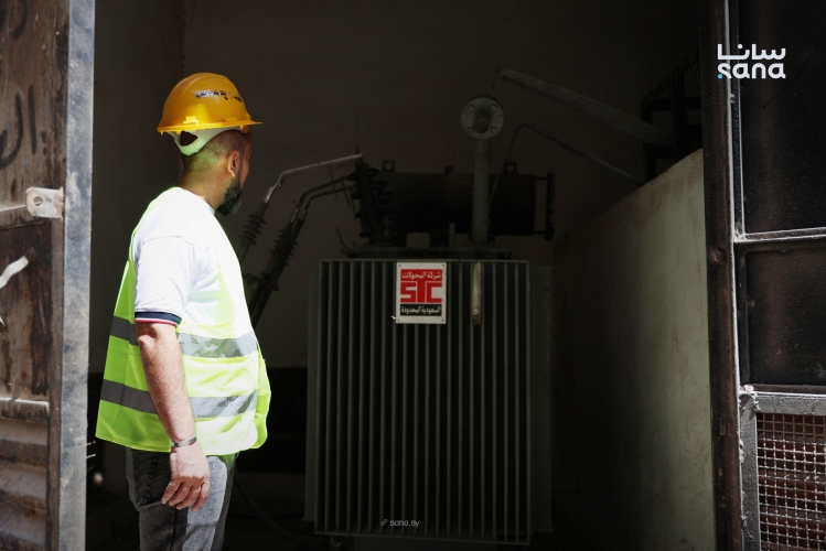 زيادة استطاعة 3 مراكز تحويل كهربائية في جرمانا بريف دمشق