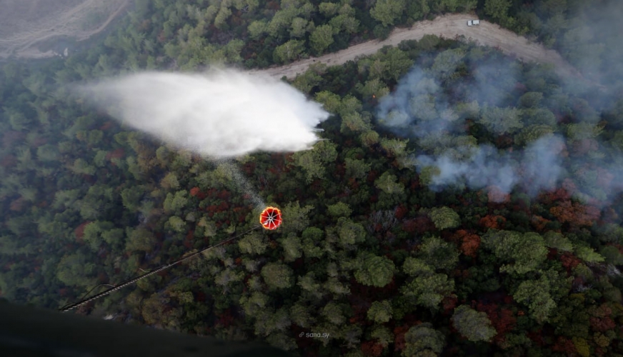 بعد 5 أيام من الجهود.. إطفاء 80% من حرائق ريف اللاذقية