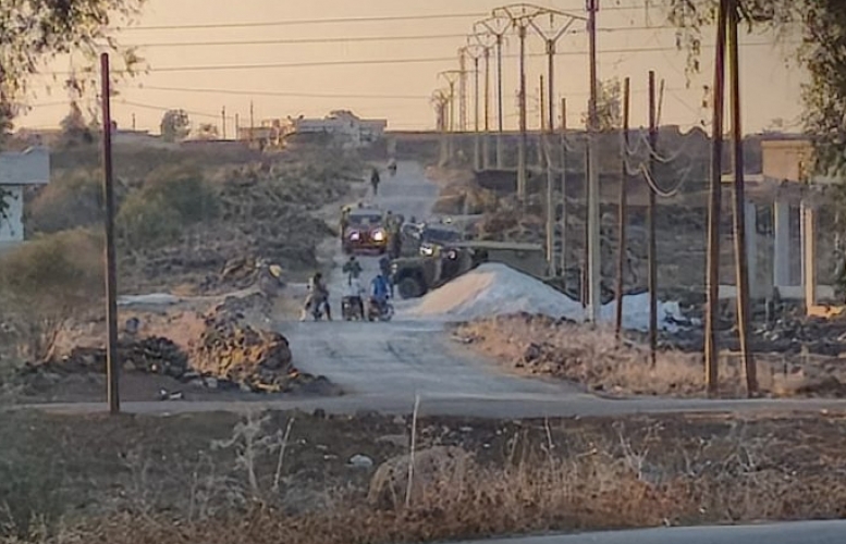 قوات الاحتلال الإسرائيلي تتوغل في قرية معرية بحوض اليرموك غربي درعا