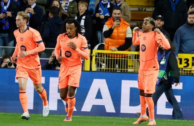 برشلونة يتعادل مع كلوب بروج البلجيكي في دوري أبطال أوروبا 