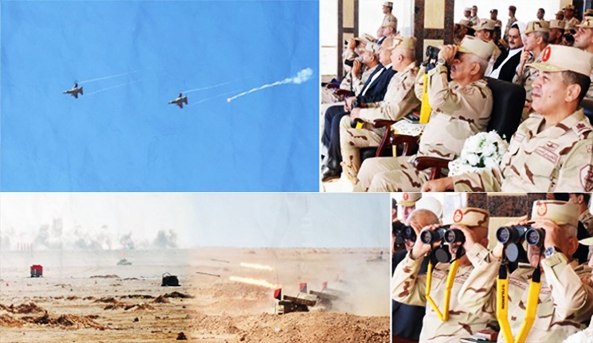 الجيش المصري ينفذ تدريبا بالذخيرة الحية تركز حول اقتحامه أهدافا معادية