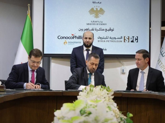 مذكرة سورية– أمريكية لتطوير حقول الغاز لزيادة الإنتاج نحو 5 ملايين م³ يومياً