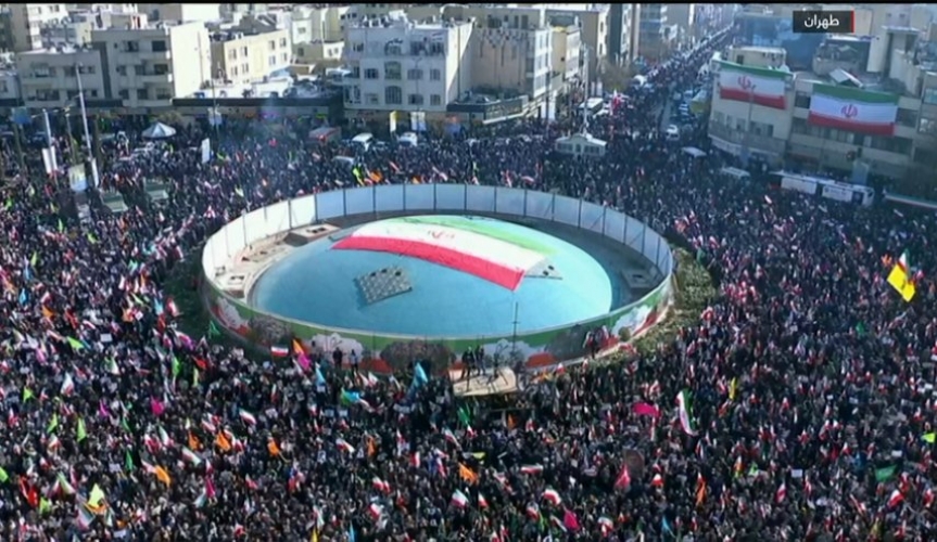 مظاهرات مليونية في طهران ومختلف المحافظات تنديداً بأعمال التخريب ودعماً للقيادة الايرانية