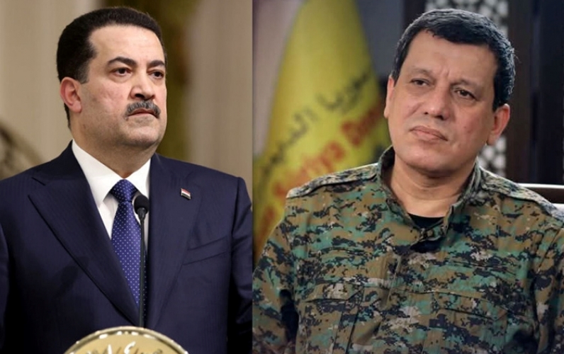 السوداني يتصل بمظلوم عبدي: ترسيخ الحوار ضرورة لضمان حقوق جميع المكونات السورية