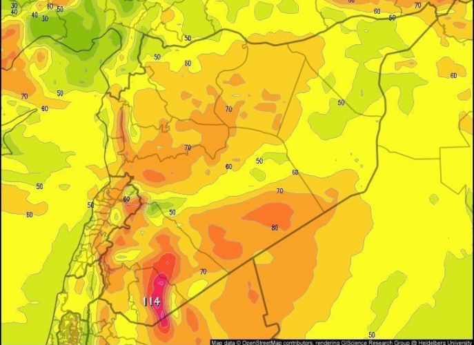 تحذيرات جوية من هطولات غزيرة ورياح عاصفة اعتباراً من مساء الأربعاء